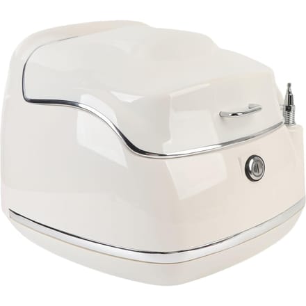 38L Motor Topkoffer Waterdicht Universele Pasvorm met Sleutelslot Basisplaat Motorbagagekoffer Achteropslag wit