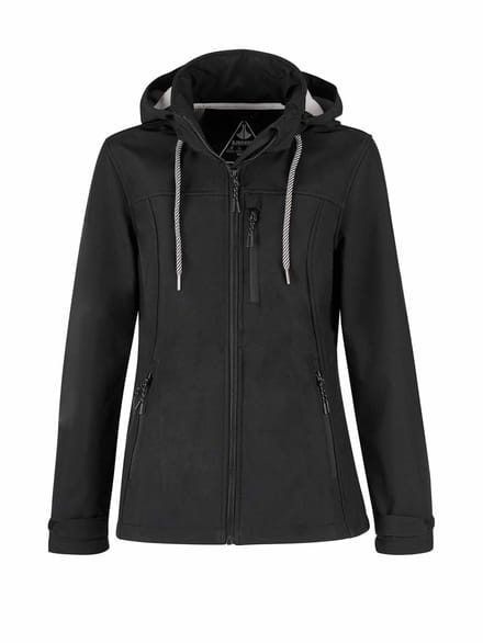 BJØRNSON Kaisa Softshell Tussenjas Dames - Winddicht - Fleece - Maat 48 - Zwart