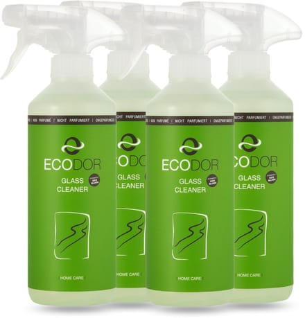Ecodor Glasreiniger - Ruitenreiniger voor de Auto - Voordeelpack 4× 500 ml - Streeploos Schoon