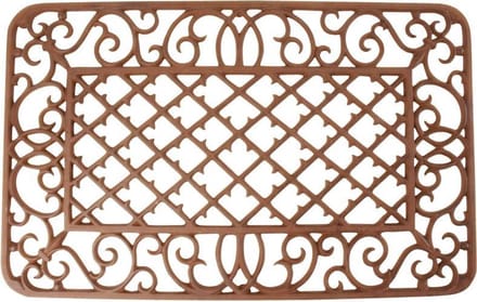 Esschert Design Deurmat gietijzer ruit 67x42 cm