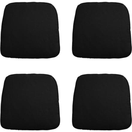 Madison - Zitkussen Wicker Panama black - Ca. 48x48 cm - Set van 4