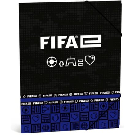 Fifa e elastomap, formaat a4, kleur blauw met zwart