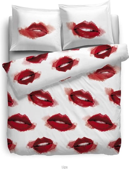 HNL Living Lips Dekbedovertrek - Eenpersoons - 140x200/220 cm - Multi