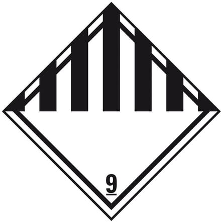 ADR klasse 9 sticker diverse gevaarlijke stoffen 200 x 200 mm