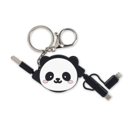 Legami 3-in-1 uitrekbare oplaadkabel, charge 'n roll - panda