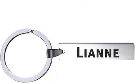 Sleutelhanger Met Naam - Lianne - RVS