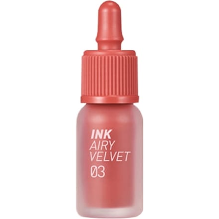 Peripera, Ink Airy Velvet Lip Tint, 03 Cartoon Coral, 4g (0.14oz) red
