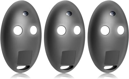 Afstandsbediening voor garagepoorten en toegangsdeuren - 3 stuks, 2-kanaals, 433 MHz rolling code