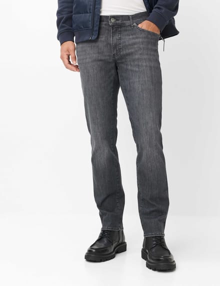 Brax Heren Jeans  Style CHUCK STONE GREY USED, denim mediumgrijs, maat 34/32