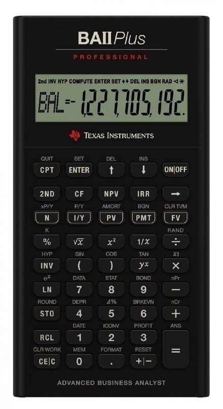 Texas Instruments BAII PLUS Professional - financial calculator