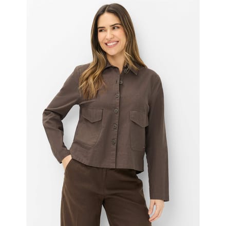 Brax Dames Blouse  Style VEGA dark ebony, donkerbruin, maat 48