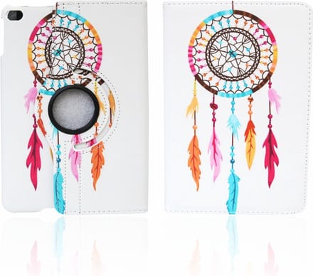 De 360° Draaibare Bookcase Geschikt voor Apple iPad 3/4 Flip Stand print (1) Tablethoes
