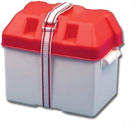 Batterijbox ABS - Accubak Boot - Accu Beschermen - Met Sluitriem - Tot 80 Ah - Zwart