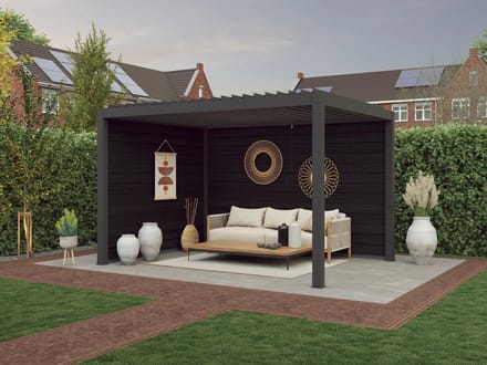 Aluminium Pergola Westwood Shift Premium met Lamellen 400 x 350 cm