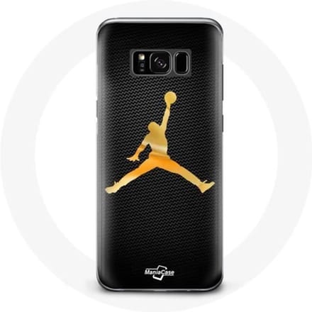 Coque pour Samsung Galaxy S8 plus Air michael jordan logo jaune