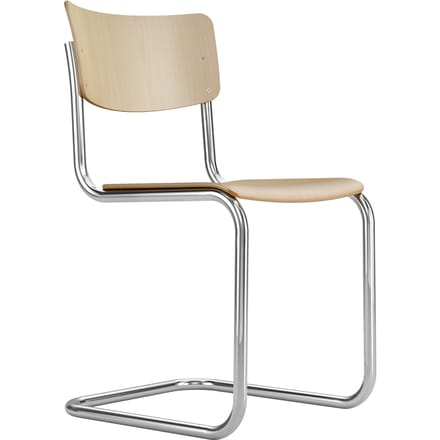 Thonet S 43 Stoel - Blank gelakt beukenhout