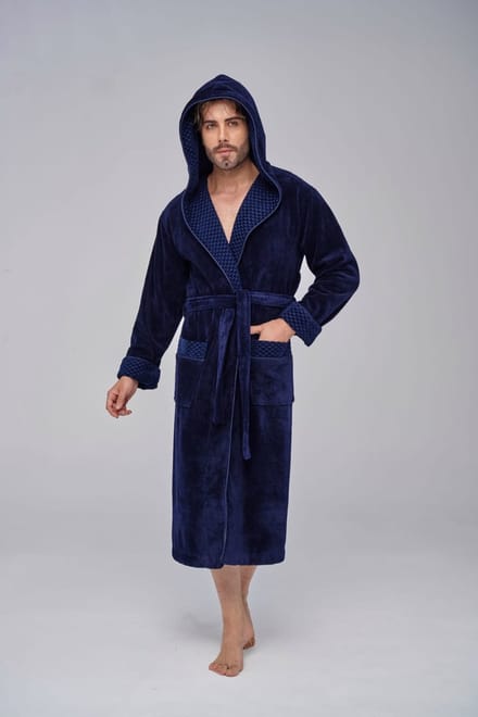 Heren Badjas Olivier / Donker Blauw / maat M