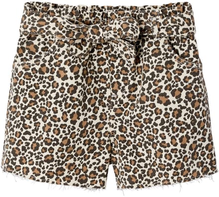 Vertbaudet Short voor meisjes van twill met riem om te knopen