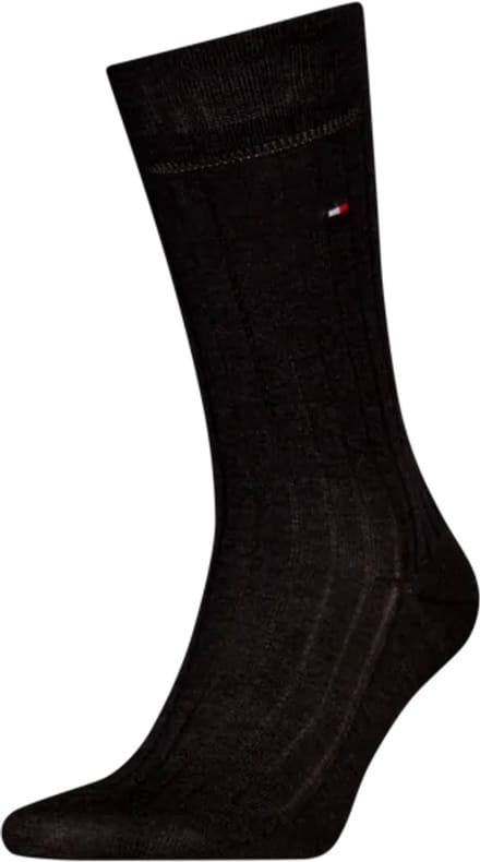 Tommy Hilfiger Herensokken Premium Rib Fil D'ecosse Dark Grey Melange