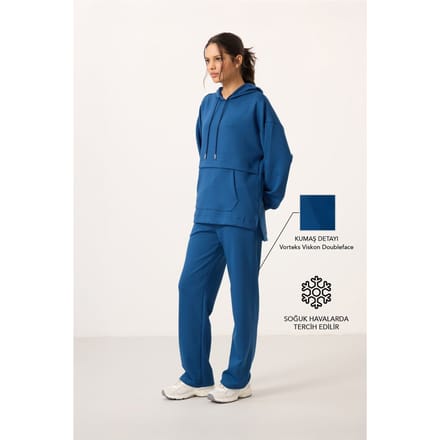 Oversized Hoody en Brede Pantalon Set