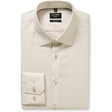 OLYMP No. Six Overhemd, Super Slim, Kent, Beige