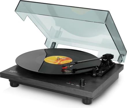 Lenco LS-10BK - Record Player with built-in speakers - Black - Platenspeler Zwart