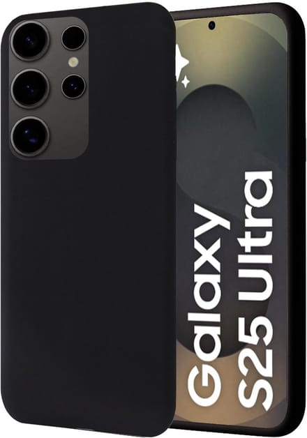 Hoesje geschikt voor Samsung Galaxy S25 Ultra - Mat Back Case Zwart