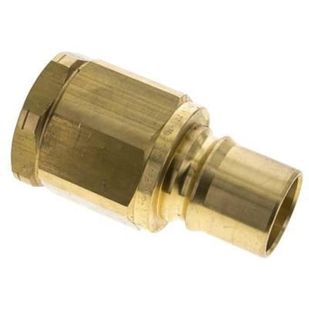 Messing DN 40 Hydraulische Koppeling Insteeknippel 1 1/2 inch NPT binnendraad ISO 7241-1 B D 44.5mm