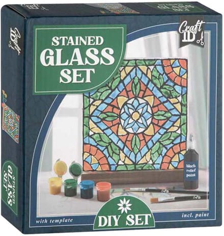 Creative Craft Group glas in lood schilderen set voor kinderen - DIY knutselpakket.