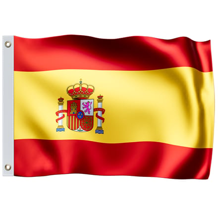 Monzana Vlag Spanje - Metalen Ringen - 150x90cm - Polyester