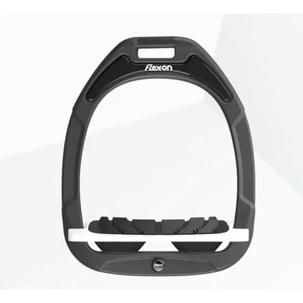 Gekantelde stijgbeugels Grip Antraciet/Wit/Zwart Flex-On Green Composite