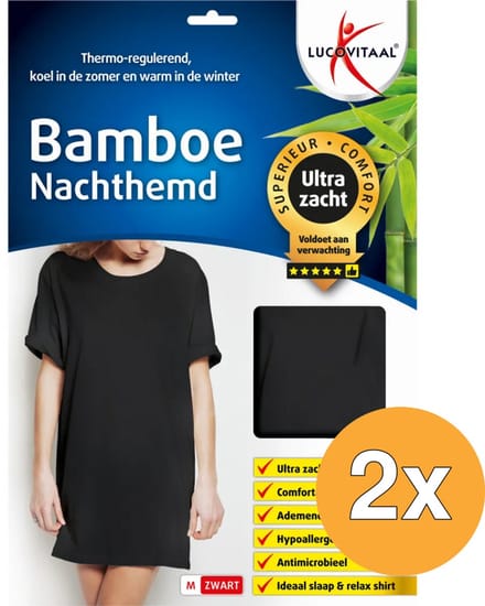 2x Lucovitaal Bamboe Nachthemd M (1 stuk)