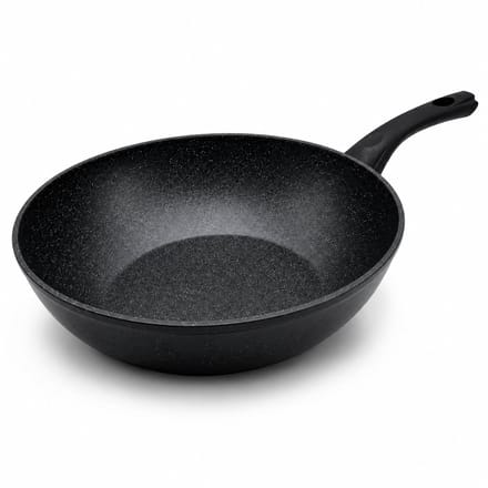 Wokpan - Ø 28 cm - Graniet Steen - Geschikt voor alle warmtebronnen