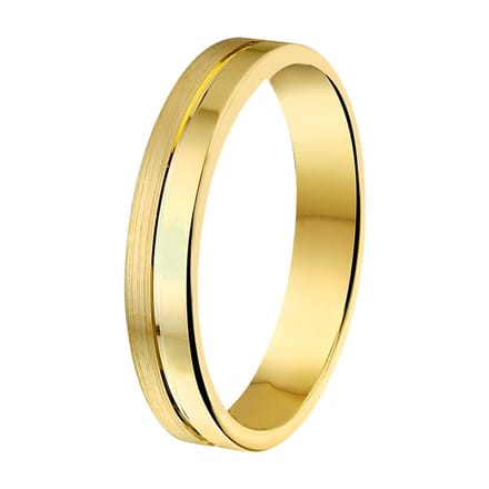 14K Geelgoud Ring A407 - 4 Mm Zonder Steen 4008783