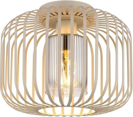 Plafonniere - beige - ALFRED - metaal - Ø 28cm - E27 - 15758D - Globo