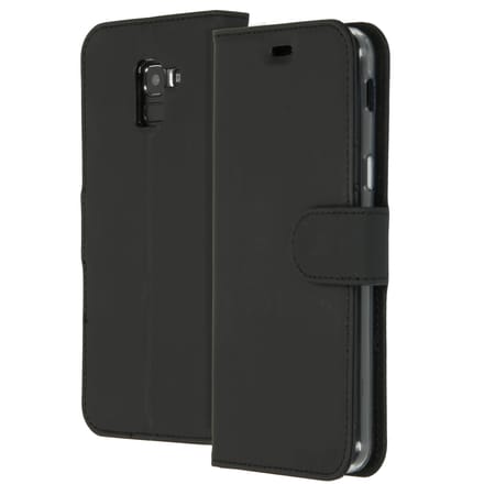 Accezz Hoesje - Geschikt voor Samsung Galaxy J6 - Wallet Softcase Bookcase - Zwart