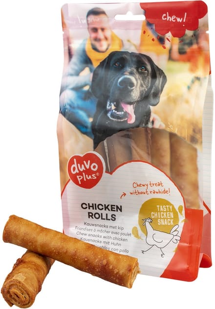 Duvoplus - Hondensnack - Hond - Chew! Kip Rolls M - 12cm - 5pcs / 330g - 5st