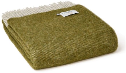 Plaid Dartmoor Olive Green - 150x183 - Nieuw Wol - Tweedmill UK