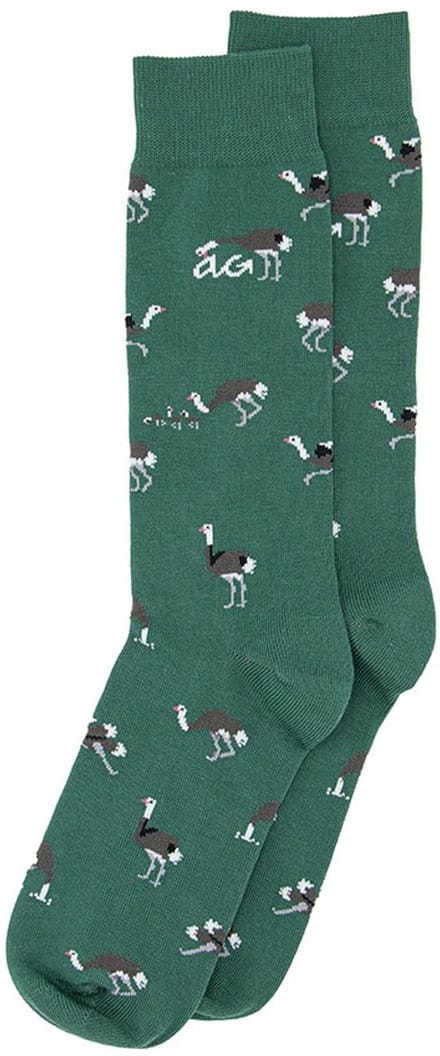 Alfredo Gonzales unisex sokken ostrich groen