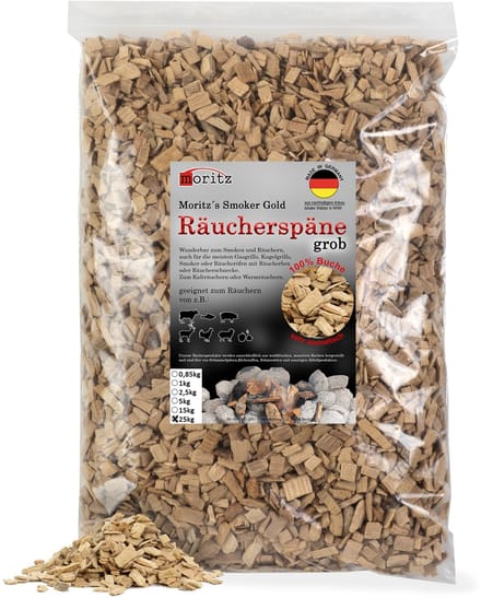 Rookspaanders beukenhout grof 6 tot 12 mm 25 kg