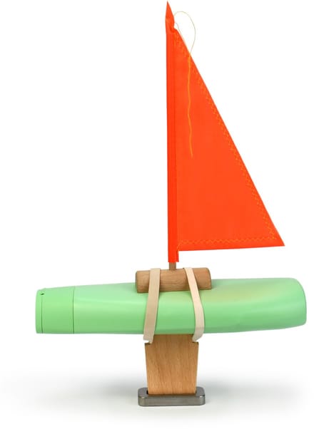 IKONIC - Flessenbootje - Floris Hovers - Neon-oranje zeil