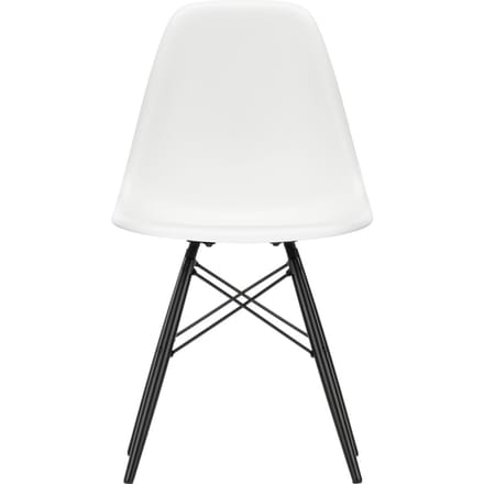 Vitra - DSW Eames Plastic Sidechair - wit - esdoorn zwart