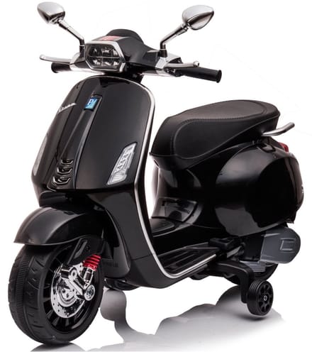 Vespa Sprint 6V Kinderscooter Zwart