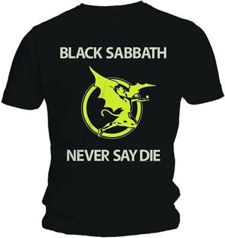 Black Sabbath - Never Say Die Heren T-shirt - M - Zwart