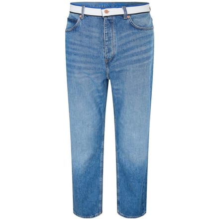 Hugo Heren Nate Denim Jeans Wijde Pijpen (Medium Blauw)