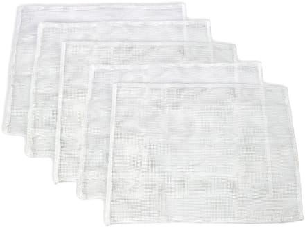 Zeefzakken - wit - 6 l - 5 wasbare nylon zakken