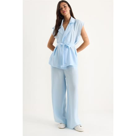 Vest en Wijde Pantalon Set