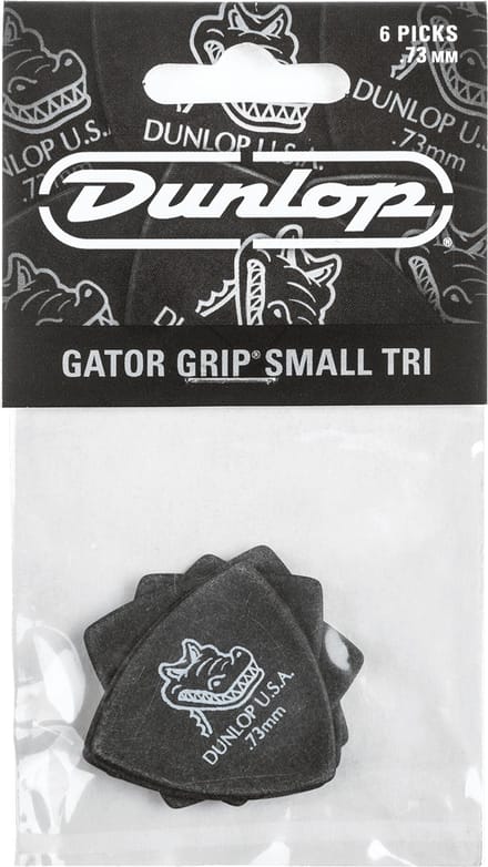 Jim Dunlop Gator Grip - Plectrums - Small Triangle - 0,73 mm - Player's Pack 6 Stuks