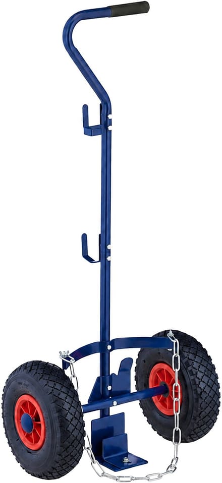 Steekwagen gasflessen - tot 3 en 5 kg - staal - blauw