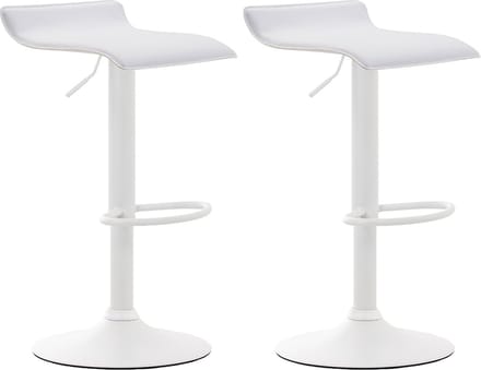 CLP Dyn V2 Set van 2 barkrukken - Kunstleer wit wit